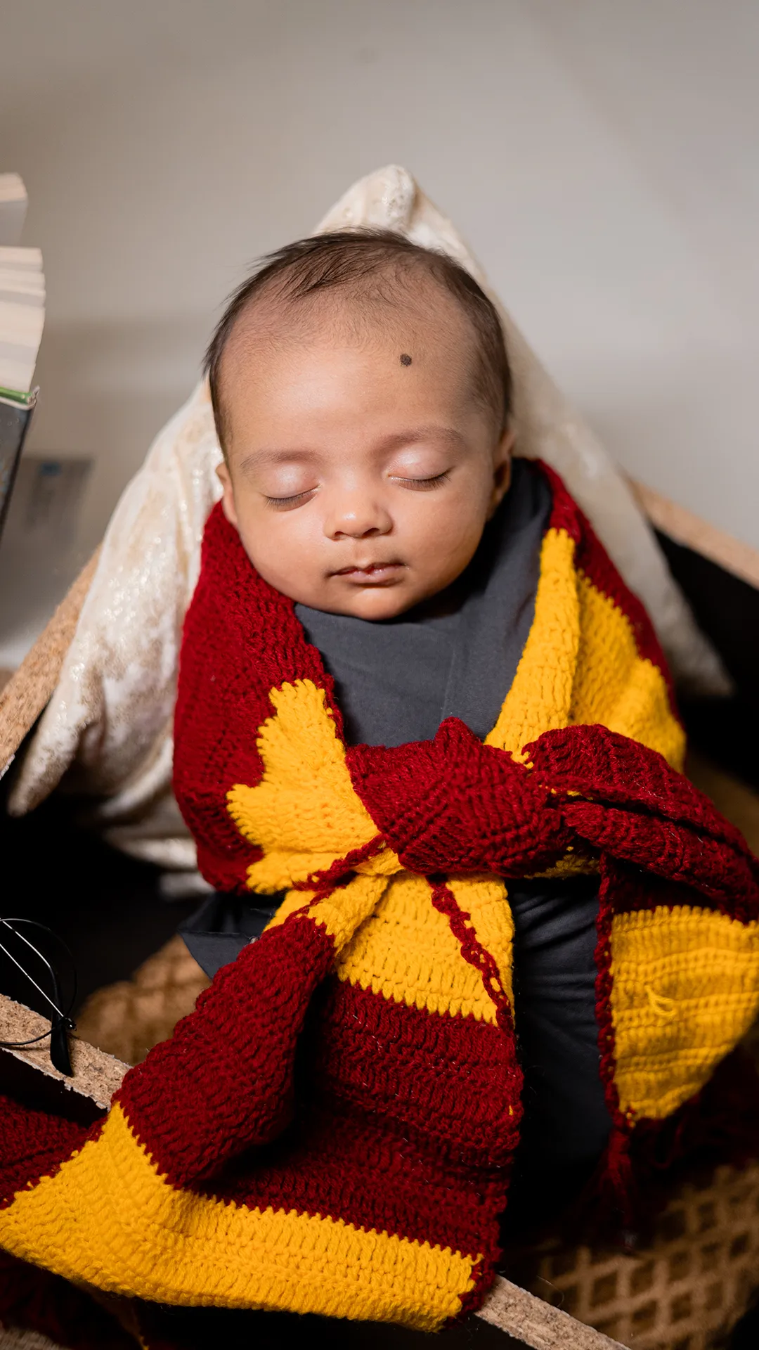 Professional newborn photography setup by The Lens Fantasy Photography in Ranchi