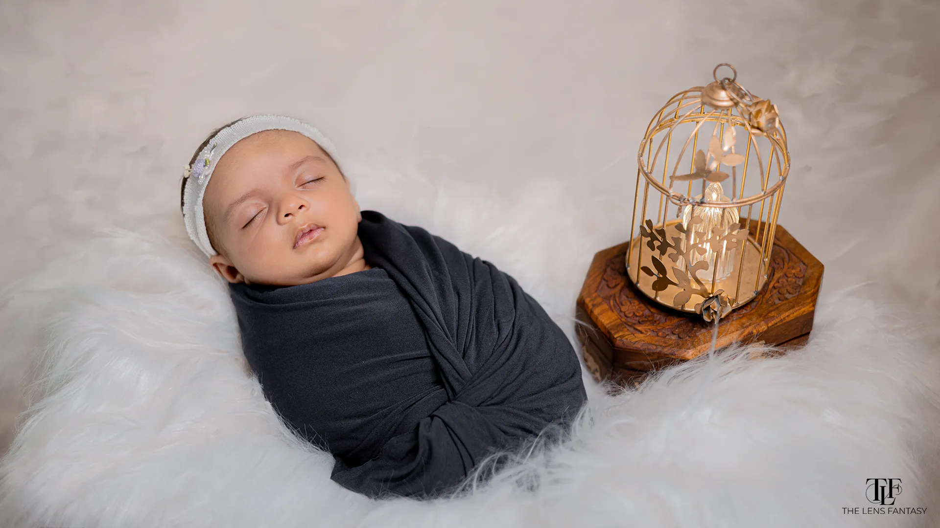 Professional newborn photography setup by The Lens Fantasy Photography in Ranchi