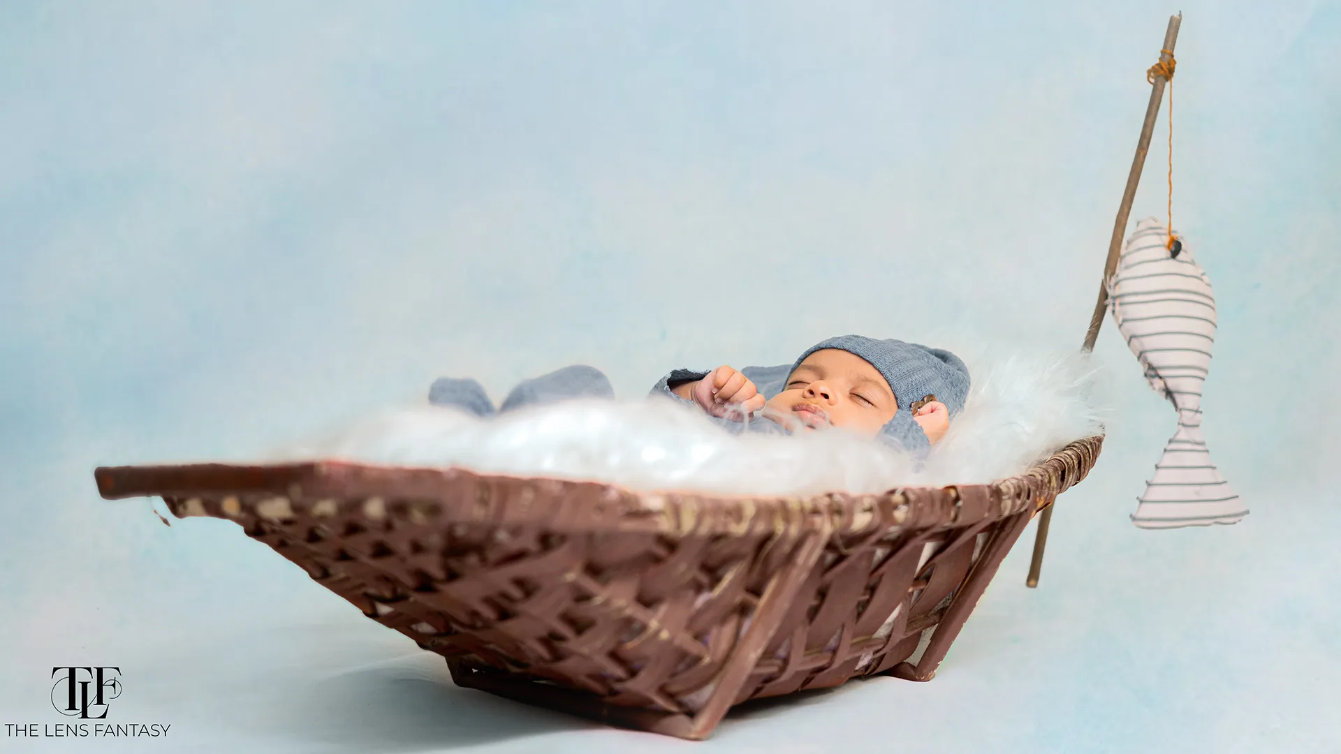 Professional newborn photography setup by The Lens Fantasy Photography in Ranchi
