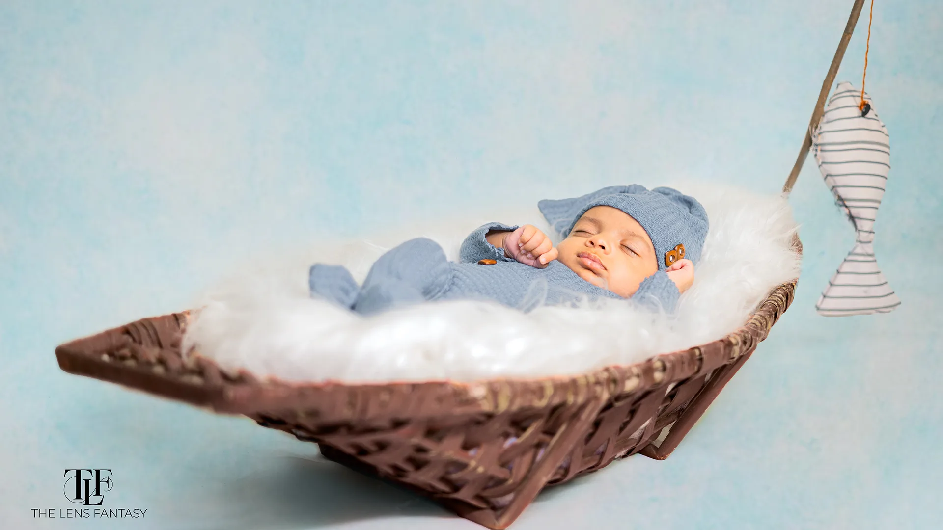 Professional newborn photography setup by The Lens Fantasy Photography in Ranchi
