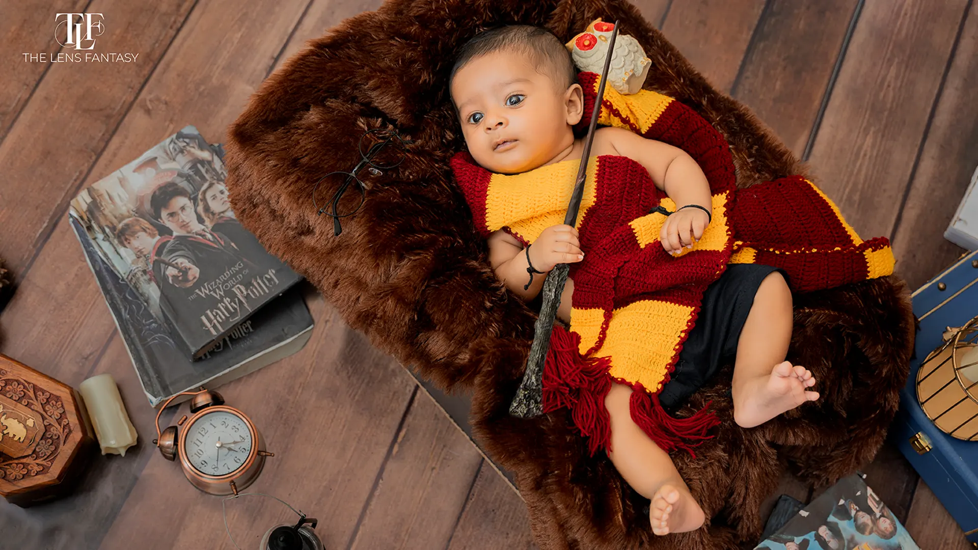 Professional newborn photography setup by The Lens Fantasy Photography in Ranchi
