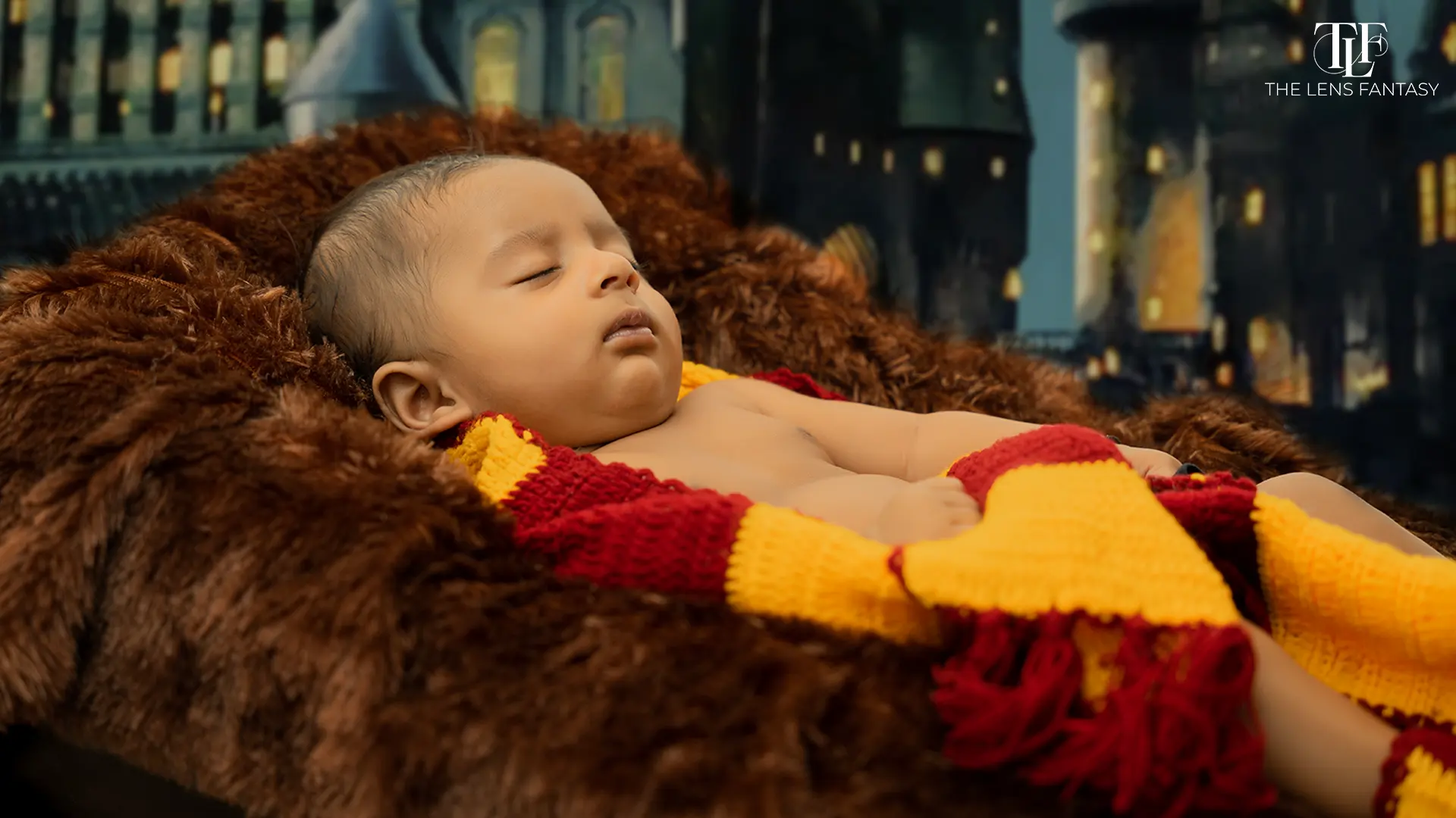 Professional newborn photography setup by The Lens Fantasy Photography in Ranchi