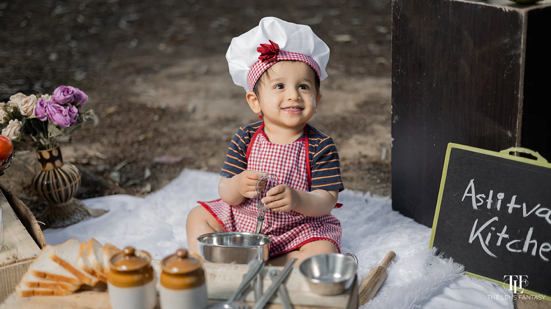 One-year-old baby enjoying during pre birthday photoshoot session in Ranchi, Jharkhand
