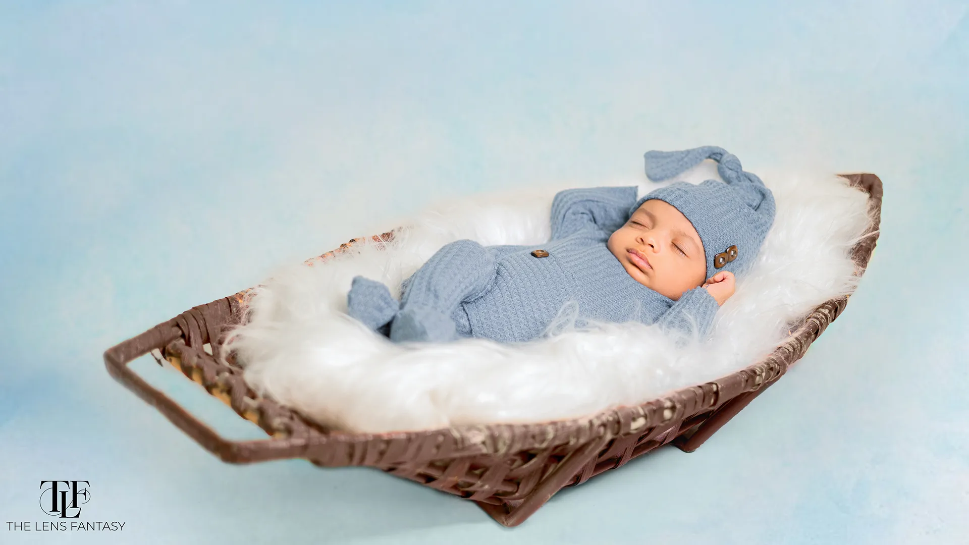 Professional newborn photography setup by The Lens Fantasy Photography in Ranchi