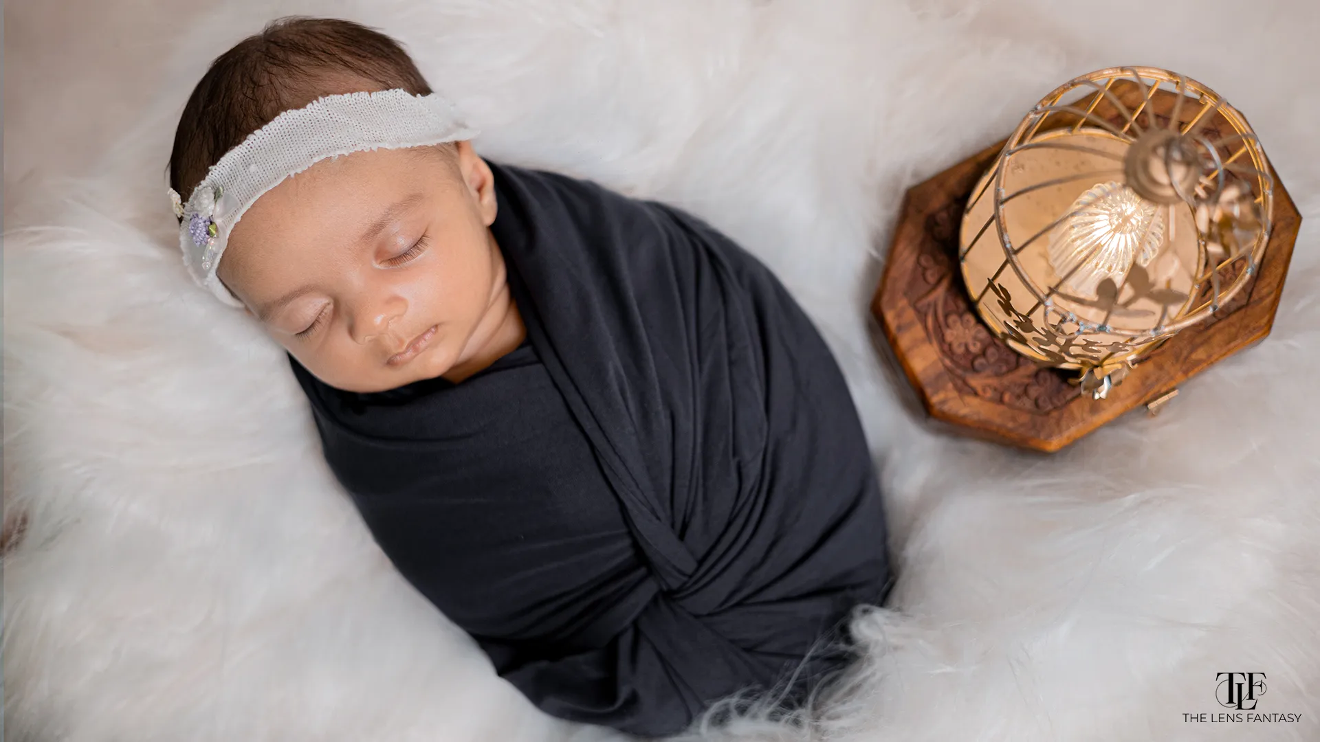 Professional newborn photography setup by The Lens Fantasy Photography in Ranchi