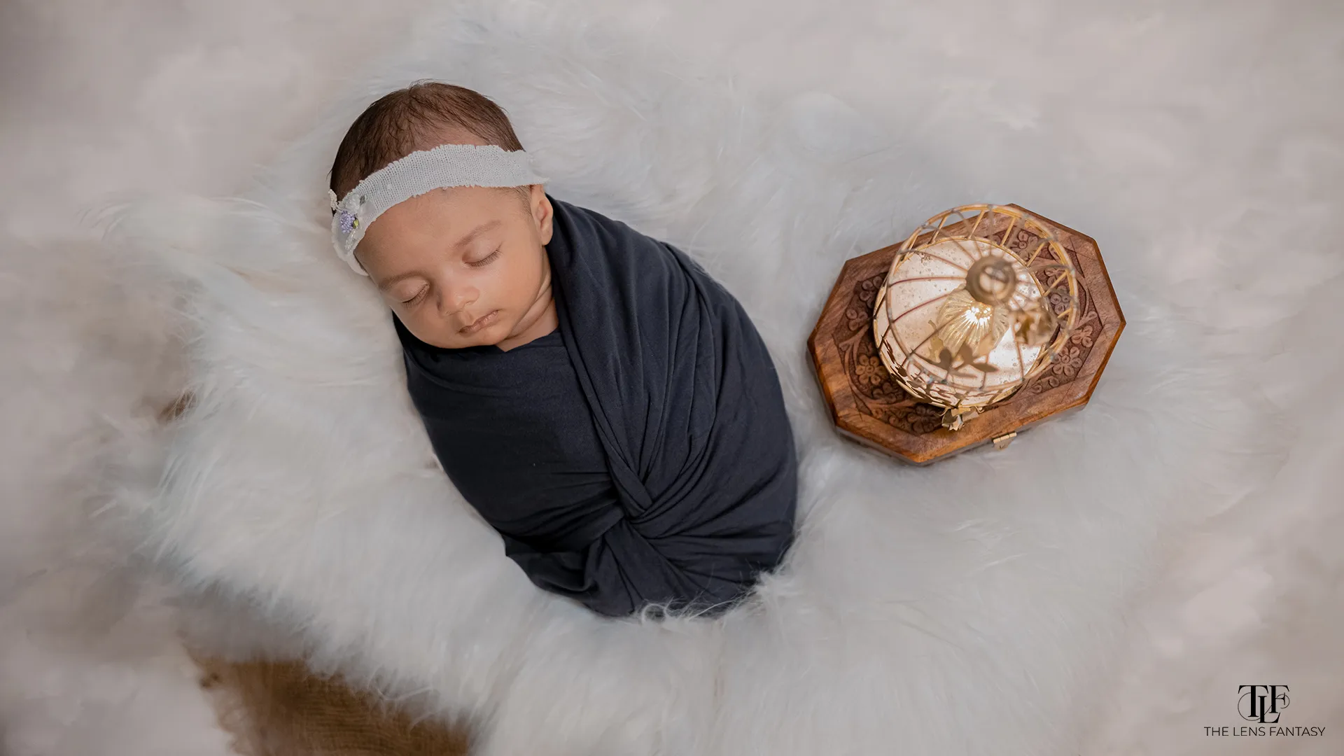 Professional newborn photography setup by The Lens Fantasy Photography in Ranchi