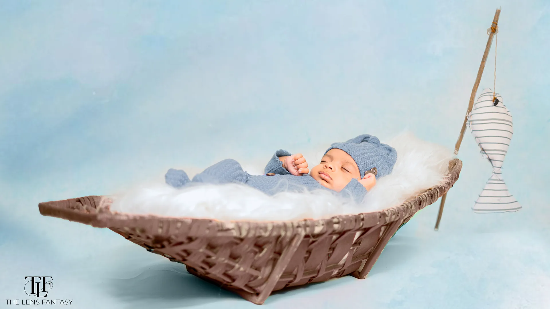 Professional newborn photography setup by The Lens Fantasy Photography in Ranchi