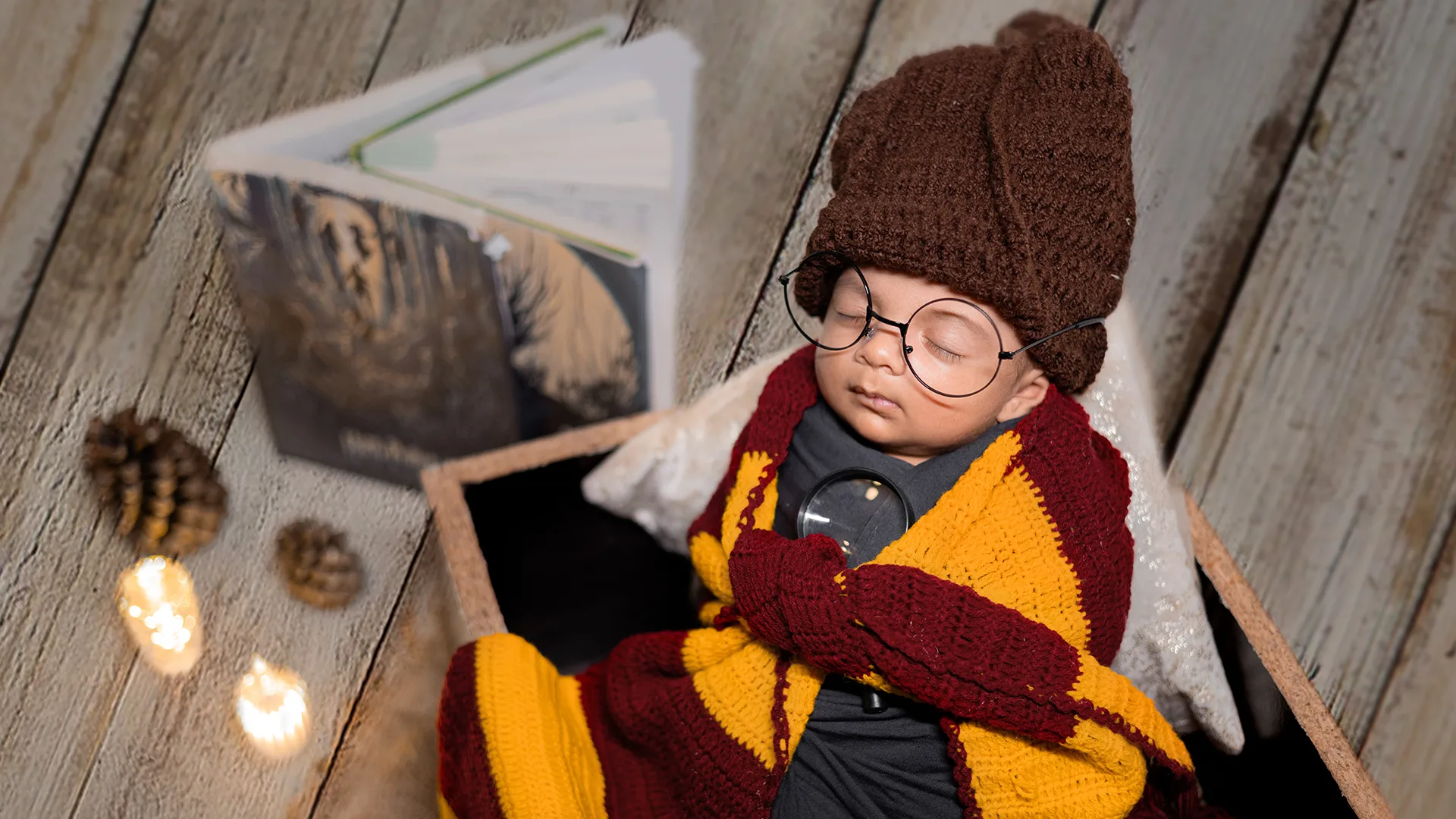 Professional newborn photography setup by The Lens Fantasy Photography in Ranchi