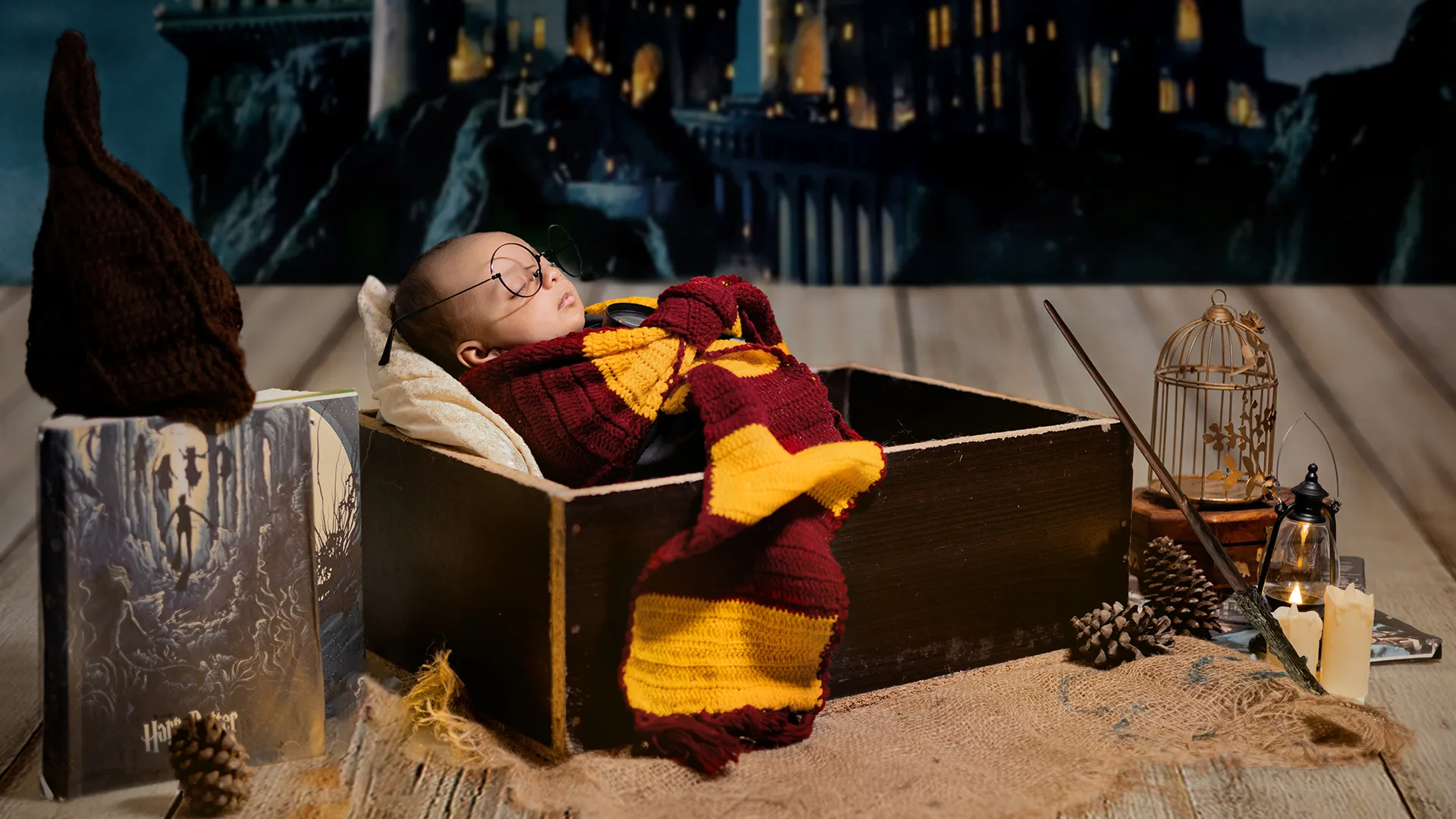 Professional newborn photography setup by The Lens Fantasy Photography in Ranchi