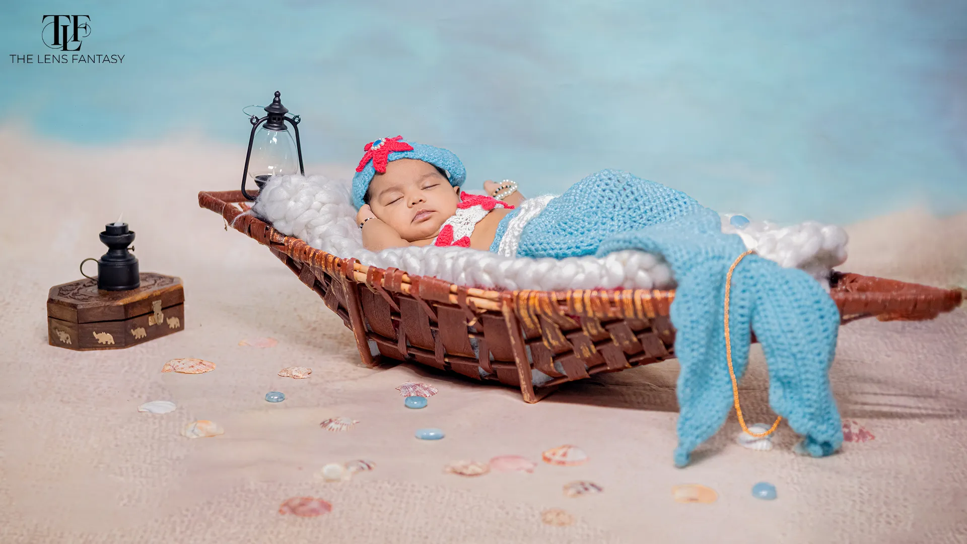 Mermaid Newborn photography setup by The lens fantasy