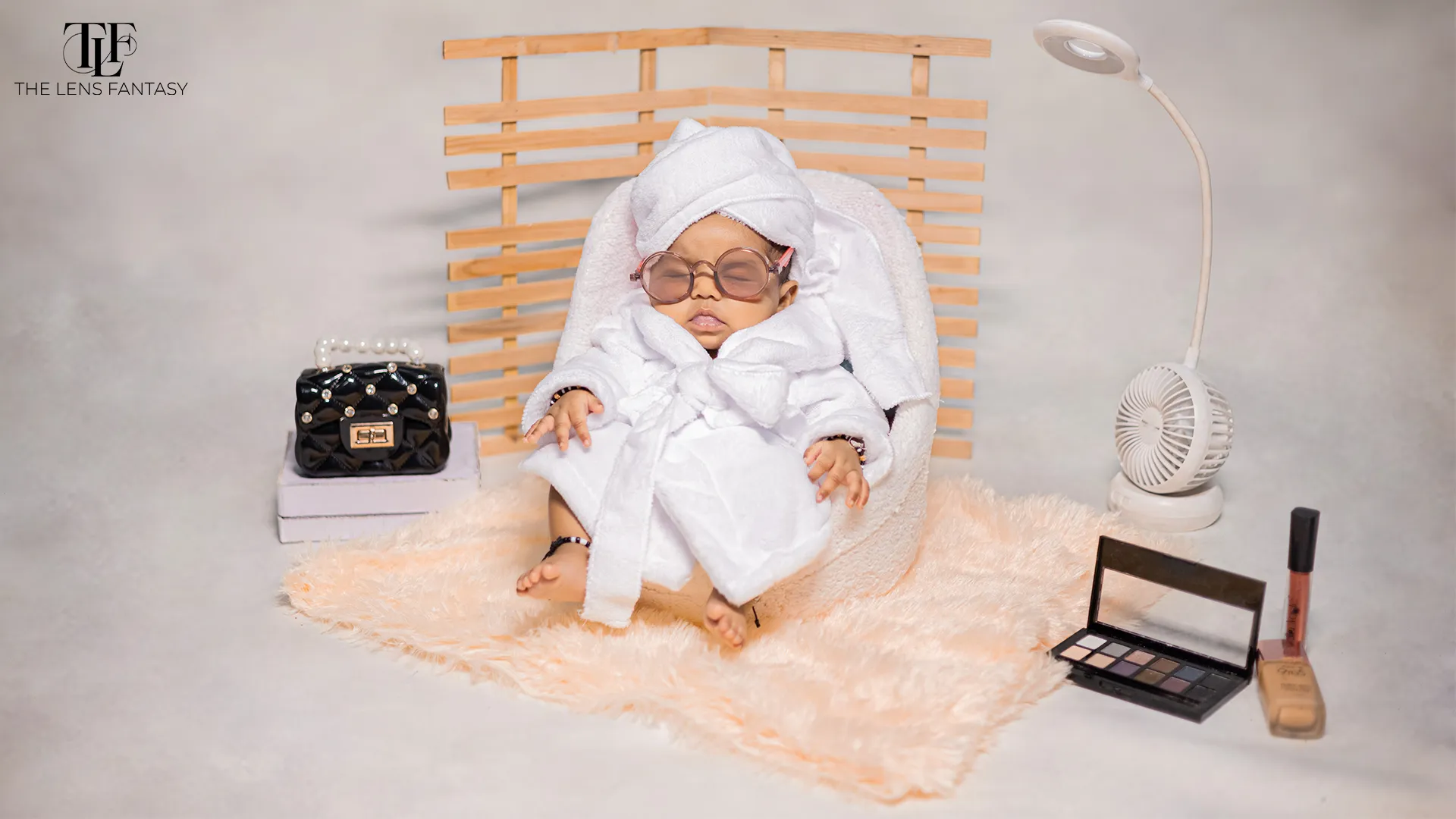 Make up theme newborn photography setup by The Lens Fantasy Photography in Ranchi