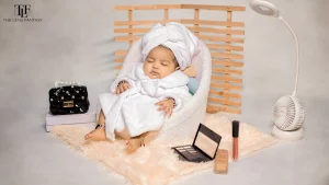 Make up theme newborn photography setup by The Lens Fantasy Photography in Ranchi