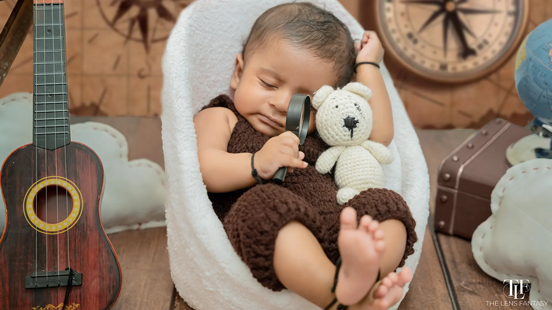 Professional newborn photography setup by The Lens Fantasy Photography in Ranchi