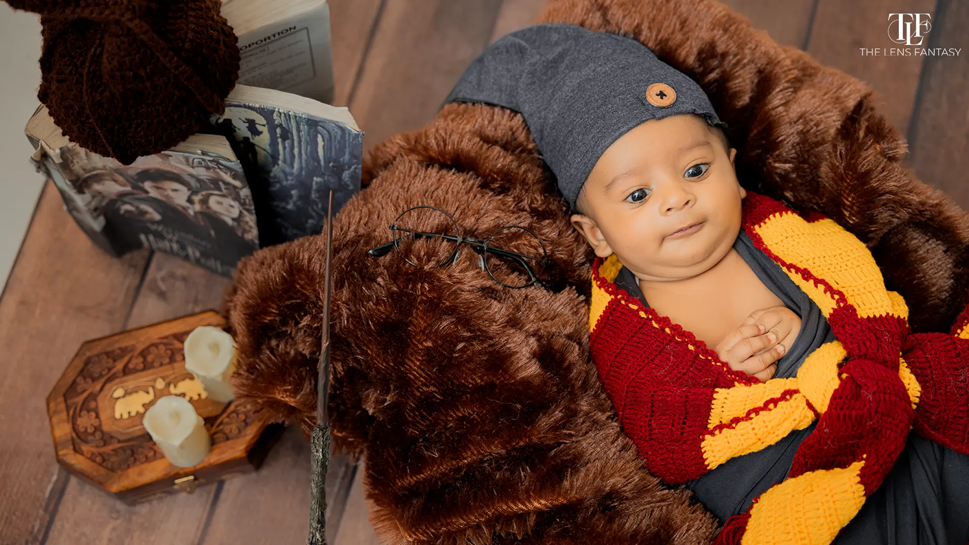 Professional newborn photography setup by The Lens Fantasy Photography in Ranchi