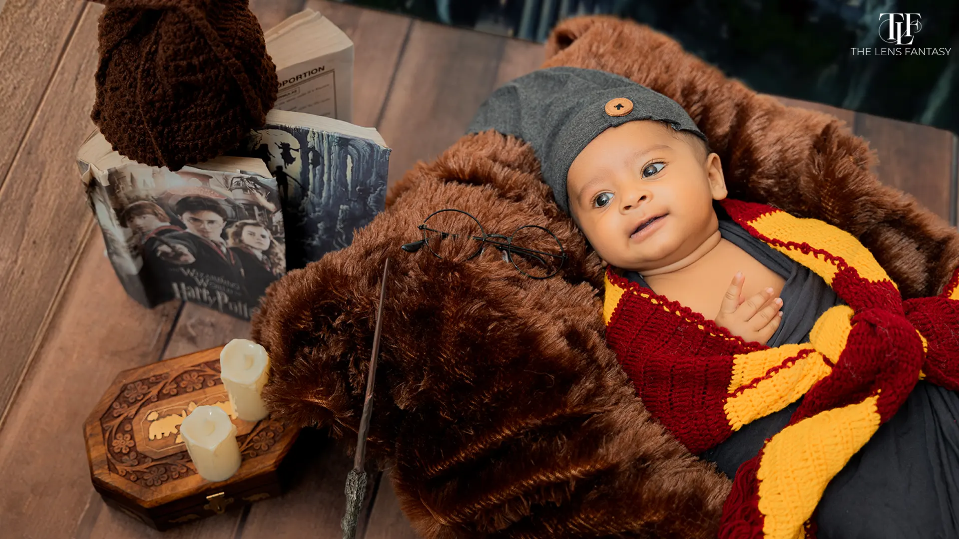 Professional newborn photography setup by The Lens Fantasy Photography in Ranchi