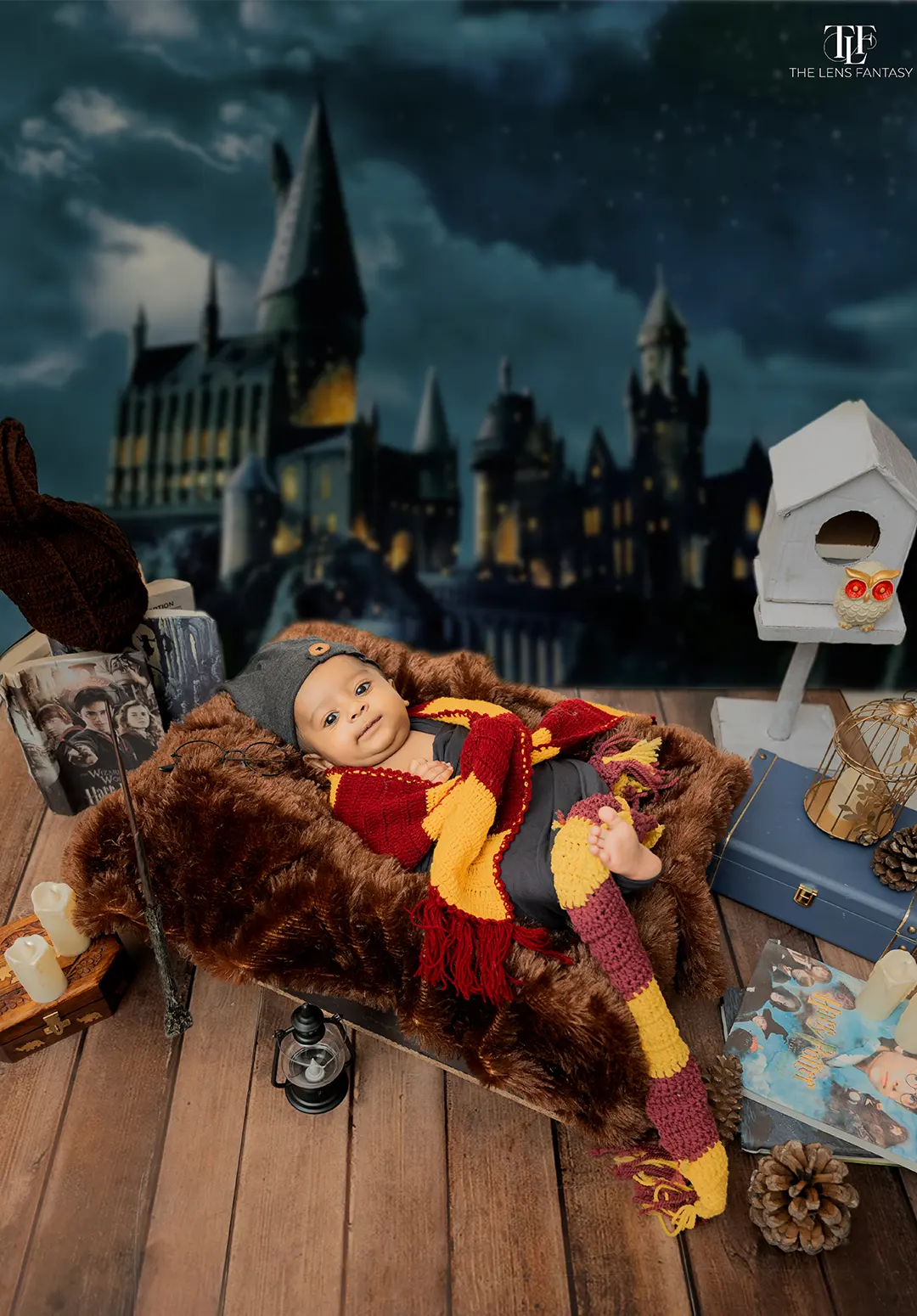 Professional newborn photography setup by The Lens Fantasy Photography in Ranchi