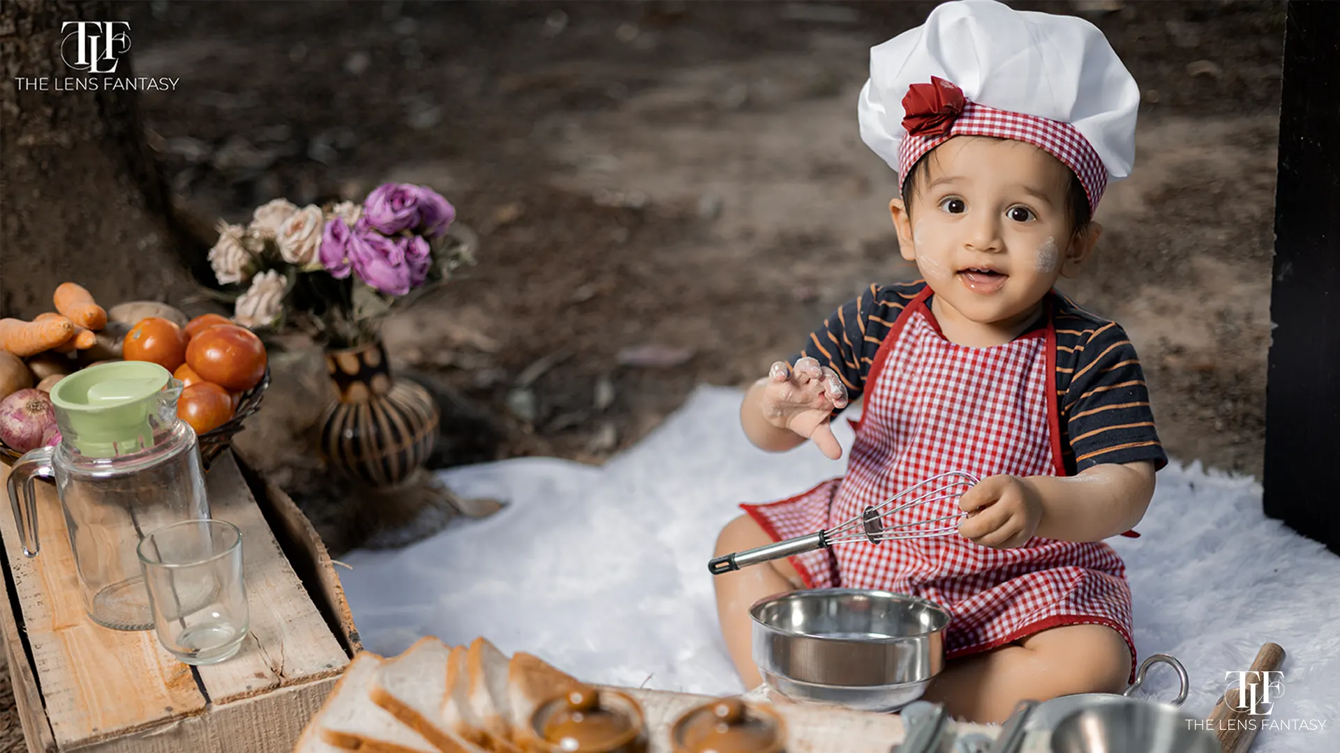 One-year-old baby enjoying during pre birthday photoshoot session in Ranchi, Jharkhand