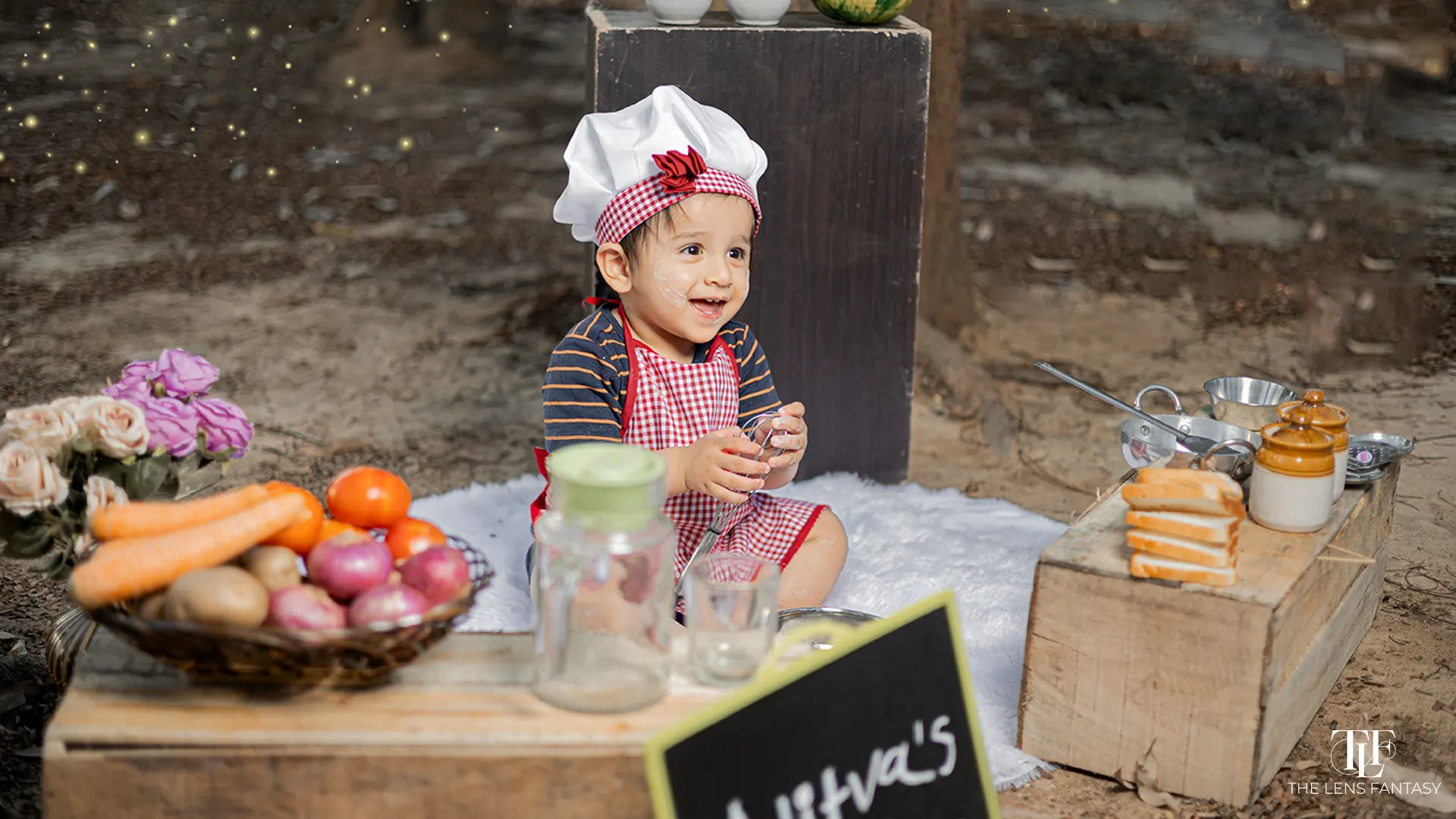 One-year-old baby enjoying during pre birthday photoshoot session in Ranchi, Jharkhand