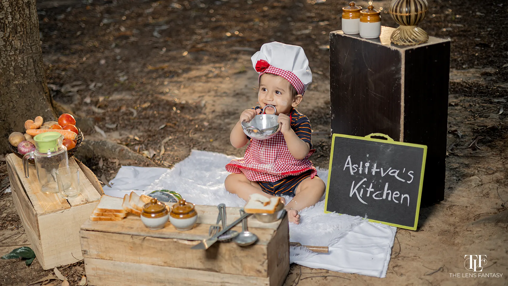 One-year-old baby enjoying during pre birthday photoshoot session in Ranchi, Jharkhand